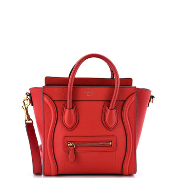 Celine Luggage Bag Grainy Leather Nano