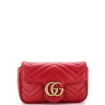 Gucci GG Marmont Flap Bag Matelasse Leather Super Mini