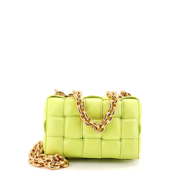 Bottega Veneta Cassette Chain Crossbody Bag Padded Maxi Intrecciato Leather