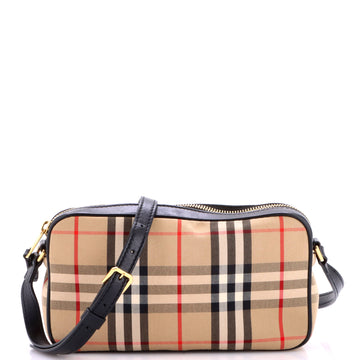 Burberry Camera Crossbody Bag Vintage Check Canvas Small