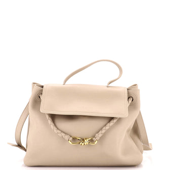 Bottega Veneta Ciao Ciao Top Handle Bag Leather with Intrecciato Detail Medium