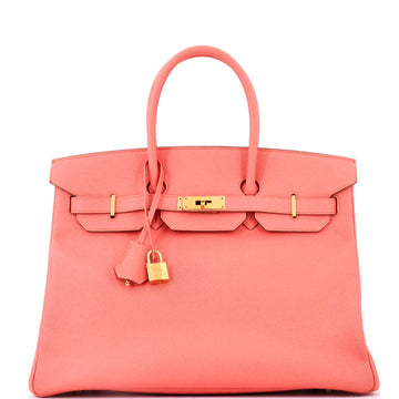 Hermes Birkin Handbag Pink Epsom with Gold Hardware 35