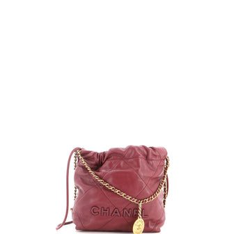 Chanel 22 Chain Hobo Quilted Caviar Mini
