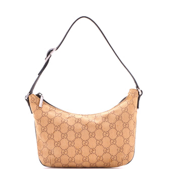 Gucci Vintage Pochette Shoulder Bag GG Canvas Small