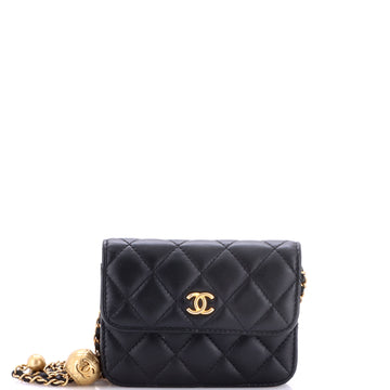 Chanel Pearl Crush Flap Clutch with Chain Quilted Lambskin Mini