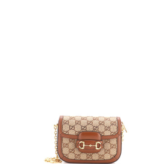 Gucci Horsebit 1955 Shoulder Bag Crystal Embellished GG Canvas Mini