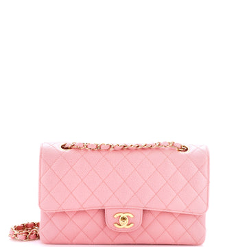 Chanel Vintage Classic Double Flap Bag Quilted Caviar Medium