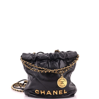 Chanel 22 Chain Hobo Quilted Calfskin Mini