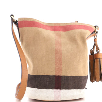 Burberry Ashby Bag House Check Canvas Medium