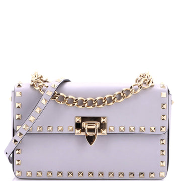 Valentino Garavani Rockstud Chain Flip Lock Flap Bag Leather Medium