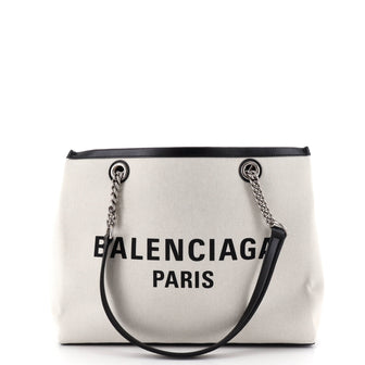 Balenciaga Duty Free Tote Printed Canvas Medium