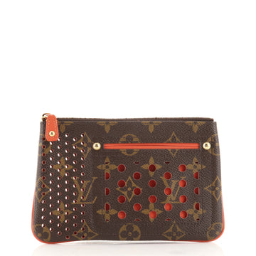Louis Vuitton Pochette Plate Perforated Monogram Canvas PM