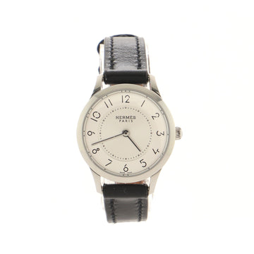 Hermes Slim d'Hermes Quartz Watch Stainless Steel and Leather 25