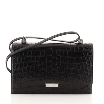 Saint Laurent Babylone Crossbody Bag Crocodile Embossed Leather Small