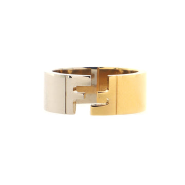 Fendi Bicolor FF Forever Band Ring Metal