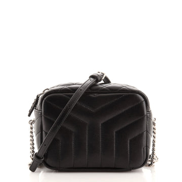 Saint Laurent LouLou Bowling Bag Matelasse Chevron Leather Mini