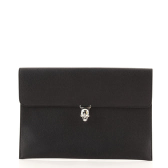 Alexander McQueen Skull Envelope Clutch Leather
