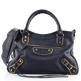 Balenciaga City Classic Metallic Edge Bag Leather Small