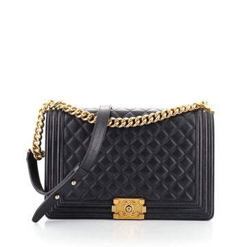 Chanel Boy Flap Bag Quilted Lambskin New Medium