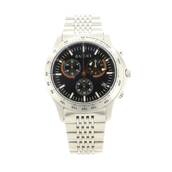 Gucci G-Timeless Chronograph Quartz Watch Stainless Steel 45