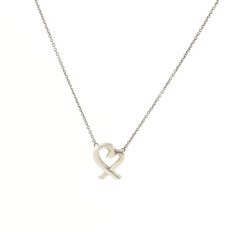 Tiffany & Co. Elsa Peretti Open Heart Pendant Necklace Sterling Silver 16mm