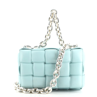 Bottega Veneta Cassette Chain Crossbody Bag Padded Maxi Intrecciato Leather