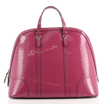 Gucci Nice Top Handle Bag Microguccissima Patent Large