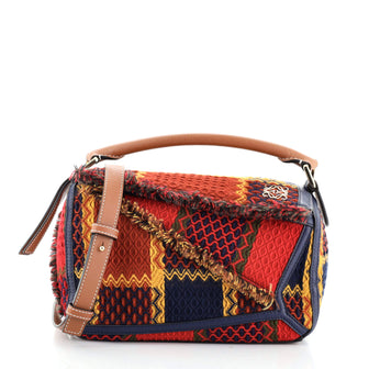 Loewe Puzzle Bag Tartan Small
