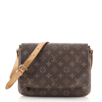 Louis Vuitton Musette Tango Handbag Monogram Canvas