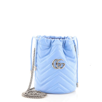 Gucci GG Marmont Bucket Bag Matelasse Leather Mini
