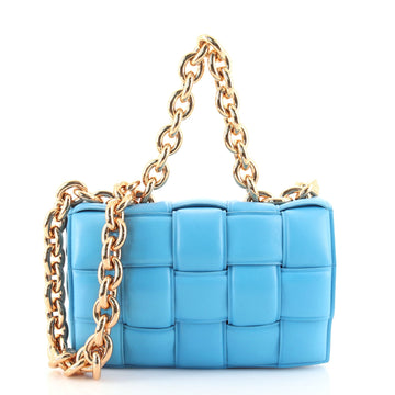 Bottega Veneta Cassette Chain Crossbody Bag Padded Maxi Intrecciato Leather