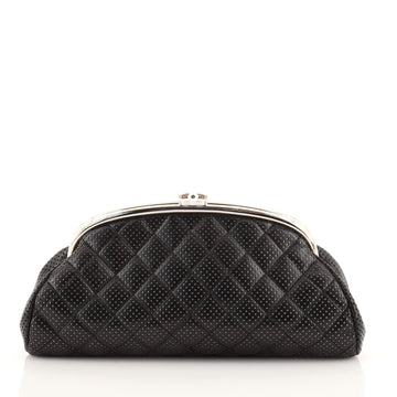 Chanel Golden Class O Case Clutch Quilted Caviar Medium