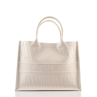 Christian Dior Book Tote Oblique Embossed Calfskin Small