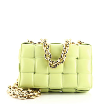 Bottega Veneta Cassette Chain Crossbody Bag Padded Maxi Intrecciato Leather