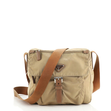 Prada Buckle Messenger Bag Tessuto Small
