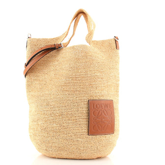 Loewe Slit Tote Straw Large