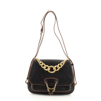 Miu Miu Madras Dahlia Saddle Bag Leather Medium