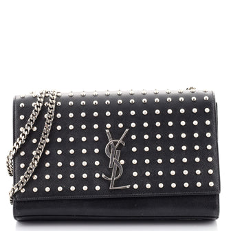 Saint Laurent Classic Monogram Crossbody Bag Studded Leather Medium
