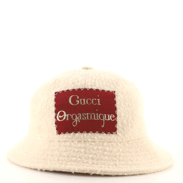 Gucci Embroidered Patch Bucket Hat Wool