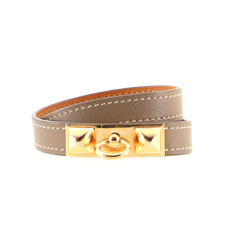 Hermes Rivale Double Tour Bracelet Leather