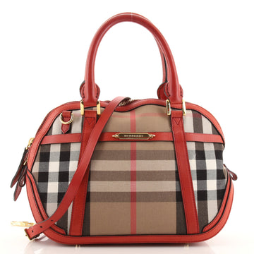 Burberry Bridle Orchard Bag House Check Canvas Small