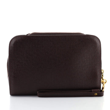 Louis Vuitton Pochette Baikal Clutch Taiga Leather