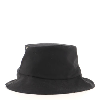 Christian Dior Teddy D Reversible Bucket Hat Cotton and Oblique Canvas