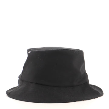 Christian Dior Teddy D Reversible Bucket Hat Cotton and Oblique Canvas