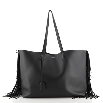 Saint Laurent Fringe Shopper Tote Leather Large