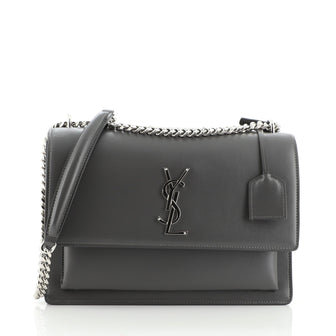 Saint Laurent Sunset Crossbody Bag Leather Large