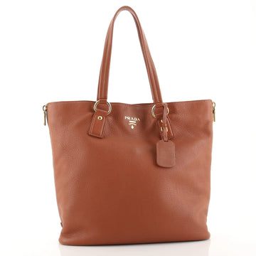 Prada Side Zip Convertible Tote Vitello Daino Large