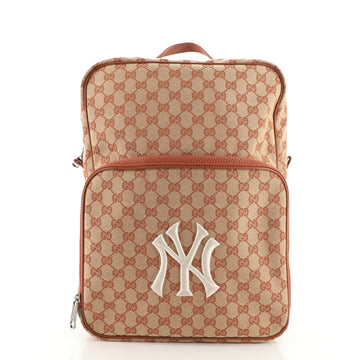 Gucci MLB Front Pocket Backpack GG Canvas with Applique Medium