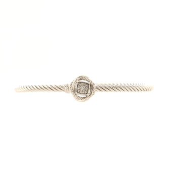 David Yurman Infinity Bracelet Sterling Silver with Diamonds 3mm
