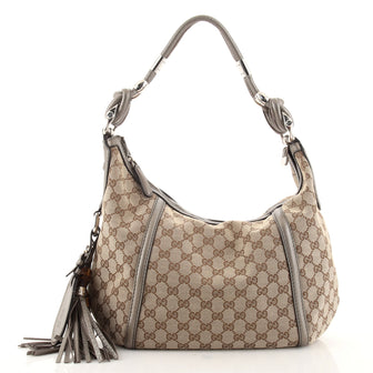 Gucci Techno Horsebit Hobo GG Canvas Medium